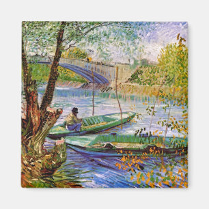Aimant Vincent Van Gogh - Pêche au printemps