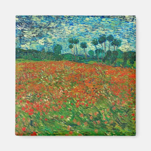 Aimant Vincent Van Gogh Poppy Field Fine Art (Devant)