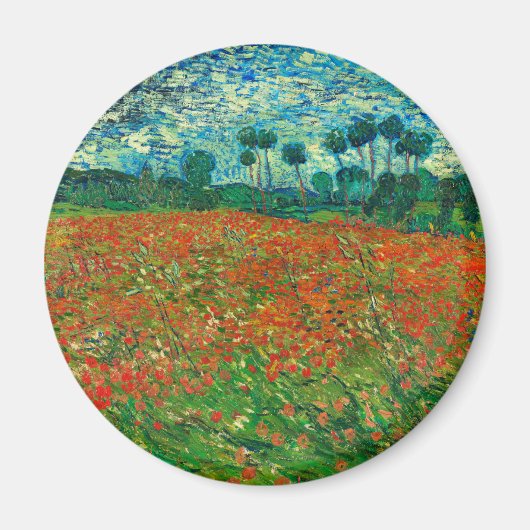 Aimant Vincent Van Gogh Poppy Field Fine Art (Devant)