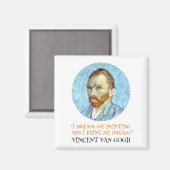 Aimant Vincent Van Gogh Portrait avec citation (Recto/Verso)