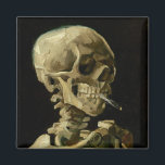 Aimant Vincent Van Gogh Skeleton avec une cigarette brûla<br><div class="desc">Vincent Van Gogh Squelette avec une cigarette brûlante Magnet d'art Vintage</div>