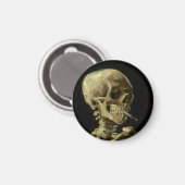 Aimant Vincent Van Gogh Skeleton avec une cigarette brûla (Recto/Verso)