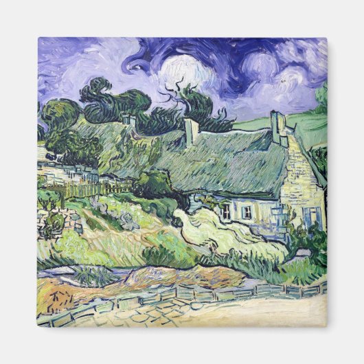 Aimant Vincent van Gogh | Thatched cottages at Cordeville (Devant)