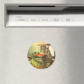 Aimant Vincent van Gogh Tisserand avec rouet vu de profil (In Situ (Lave-vaisselle))