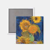 Aimant Vincent van Gogh - Vase avec cinq tournesols (Recto/Verso)