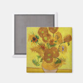 Aimant Vincent van Gogh - Vase avec quinze tournesols (Recto/Verso)
