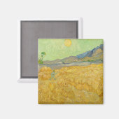 Aimant Vincent van Gogh - Wheatfield avec une Faucheuse (Recto/Verso)