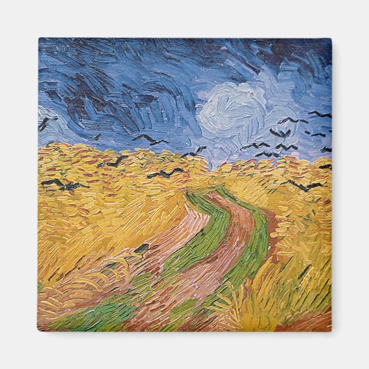 Aimant Vincent van Gogh | Wheatfield with Crows, 1890 (Devant)