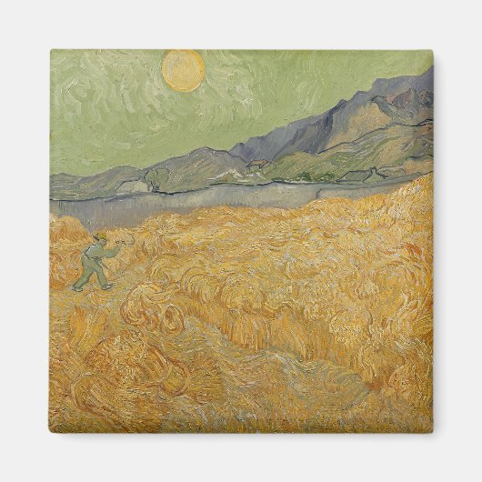 Aimant Vincent van Gogh | Wheatfield with Reaper, 1889 (Devant)