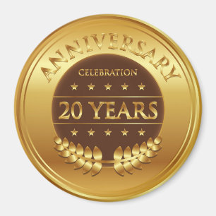 Aimant Vingt ans d'anniversaire de célébration de