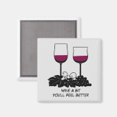 Aimant Vins un peu tu te sentiras mieux (Recto/Verso)