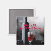 Aimant Vins un peu, tu te sentiras mieux.-aimant (Recto/Verso)