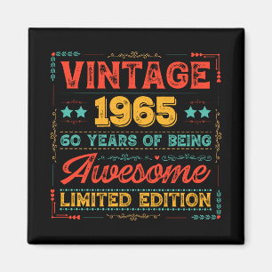 Aimant Vintage 1965 Fait en 1965 60e anniversaire 60 ans