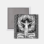 Aimant vintage à couronne de fleurs (Recto/Verso)