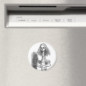 Aimant Vintage Alice Adventures in Wonderland par Tenniel (In Situ (Lave-vaisselle))