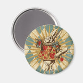 Aimant Vintage Alice White Rabbit (Recto/Verso)