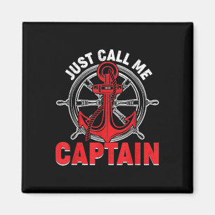 Aimant Vintage Appelez-Moi Simplement Capitaine Bateau Ma