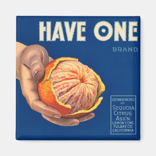 Aimant Vintage Avoir une marque Sequoia Annonce (Devant)