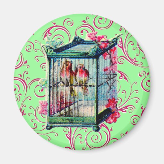 Aimant Vintage Birdcage (Devant)