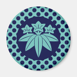 Aimant Vintage bleu Kamakura Minamoto Japon Mon Oriental