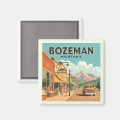 Aimant Vintage Bozeman Montana (Recto/Verso)