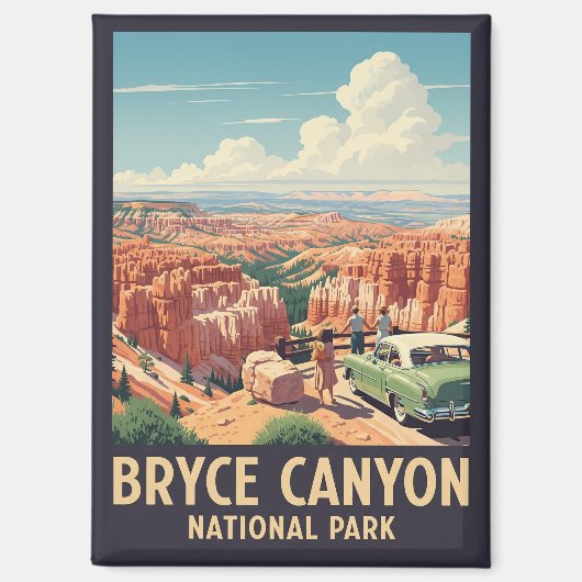 Aimant Vintage Bryce Canyon National Park Utah (Recto)