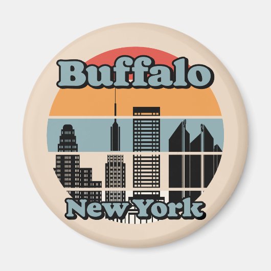 Aimant Vintage Buffalo New York (Devant)
