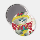 Aimant Vintage Bunny Hello (Recto/Verso)