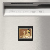 Aimant Vintage café Rajah et frontière sombre (In Situ (Lave-vaisselle))