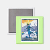 Aimant Vintage Chamonix Mont Blanc (Recto/Verso)