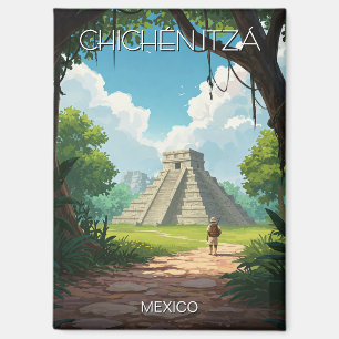 Aimant Vintage Chichen Itza Mexico Travel