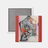Aimant Vintage Christmas - Scottie Dog, (Recto/Verso)