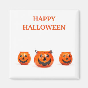 Aimant Vintage Citrouille orange Halloween