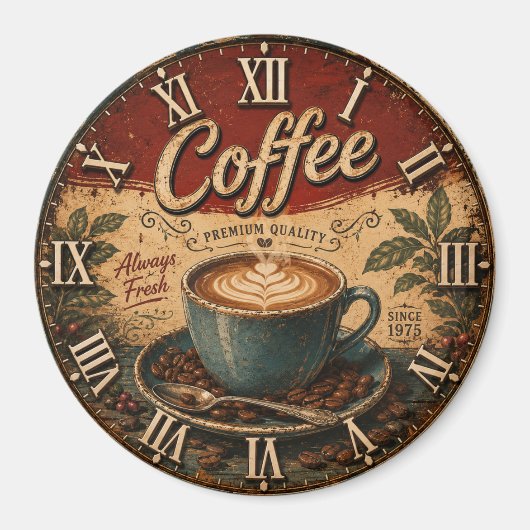 Aimant Vintage Coffee (Devant)