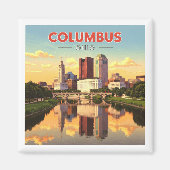Aimant Vintage Columbus Ohio (Devant)