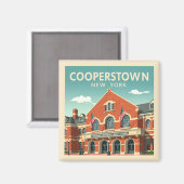Aimant Vintage Cooperstown New York (Recto/Verso)