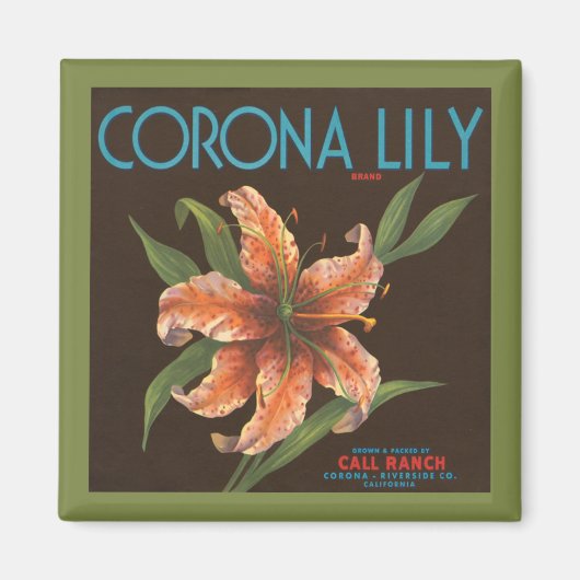 Aimant Vintage Corona Lily (Devant)