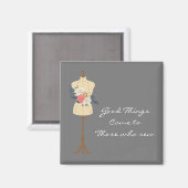 Aimant Vintage couture robe mignonne (Recto/Verso)