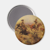 Aimant Vintage Cowboys, Jerez Down by CM Russell (Recto/Verso)