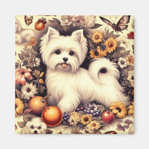 Aimant Vintage Cute Maltais