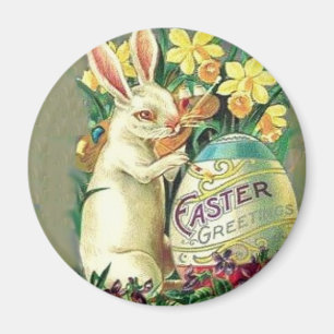 Aimant vintage de lapin de Pâques