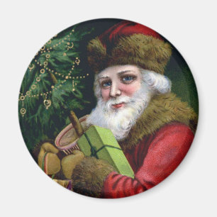 Aimant vintage de réfrigérateur de Noël du pèr
