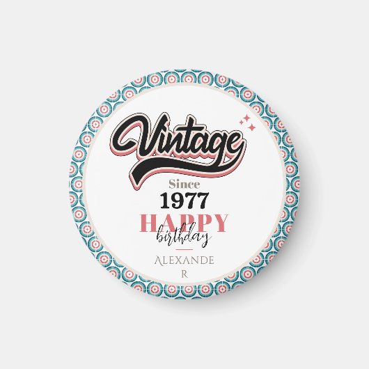 Aimant Vintage depuis - 1977 (Devant)