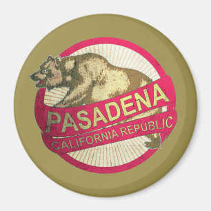 Aimant vintage d'ours de Pasadena la Californie