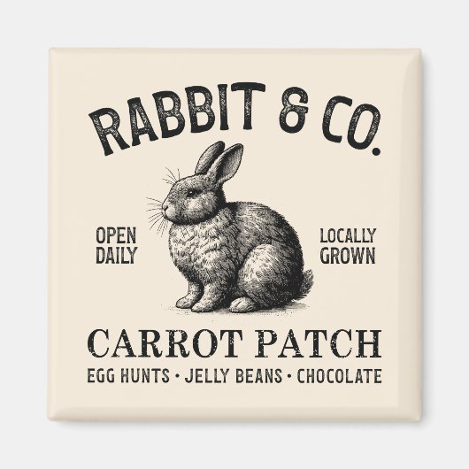 Aimant Vintage Easter Rabbit  (Devant)