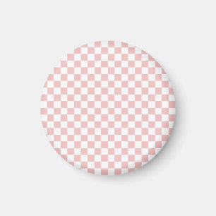 Aimant Vintage Élégant Enfants Bébé Rose Damier