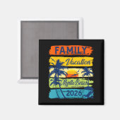 Aimant Vintage Family Vacation Myrtle-beach 2026 Matching (Recto/Verso)