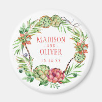 Vintage Floral Vert & Rose Succulent | MARIAGE