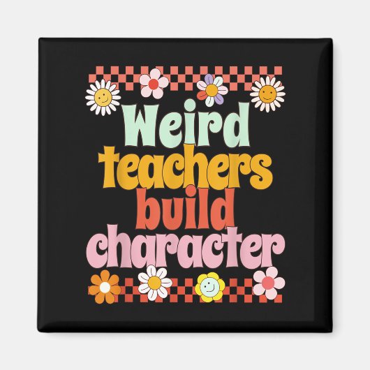 Aimant Vintage Funny Retro Motivational Teacher Retro (Devant)