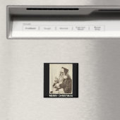 Aimant Vintage Funny Smoking Santa Claus Christmas Merry (In Situ (Lave-vaisselle))